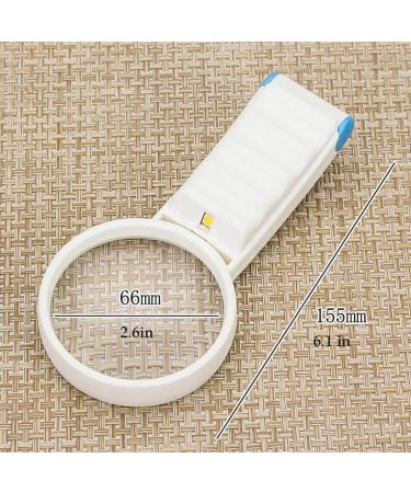 Magnifiers LED Light 6X Handheld Magnifying Glass Reading Magnifier 66mm No Distortion Optics HD Glass Lens Compatible with Seniors Low Vision Reading Books Pages Magazines Newspap - Buy Online on GoSupps.com