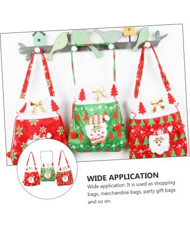 PLAFOPE Santa Present 3pcs Christmas Candy Bag Candy Bags Packaging Ornament Bag Candy Wrapping Bag Backpack Decorate - Buy Online on GoSupps.com