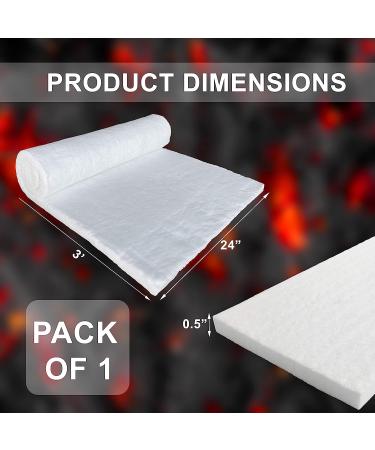 HYTECH 8# Density Ceramic Fiber Blanket 2300F - 1/2 x 24 x 36 - High Temp Fireproof Insulation for Forge, Kiln, Furnace - Dishwasher Safe - Buy Online on GoSupps.com