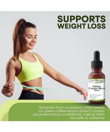 Green Organics Green Coffee Bean Liquid Extract - 2 Fl Oz | Weight Loss Supplements | Suppresses Appetite, Boosts Metabolism | 100% Natural | No Preservatives or Additives - Buy Online on GoSupps.com