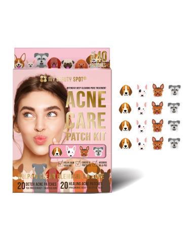 My Beauty Spot Cute Pimple Patches Dog Shaped Acne Patches for Face 40 Pcs with Salicylic Acid Vitamin A and Aloe Vera Dog Shaped Pimple Patches for Face Acne Spot Treatment Cute Dogs