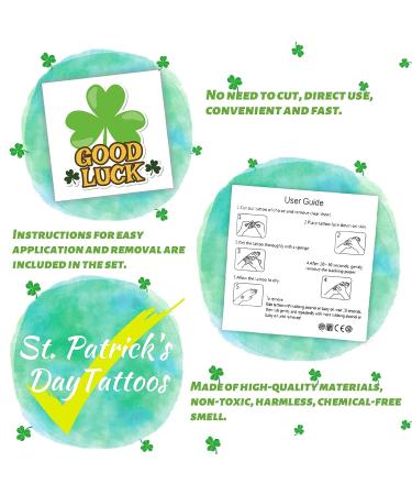 240 Pcs Shamrock Temporary Tattoos for Kids - Safe, Waterproof Bulk Stickers - Children's Temporary Tattoo Toys for St. Patrick's Day Parade and Irish Party - 60 Unique Clover Designs - Buy Online on GoSupps.com