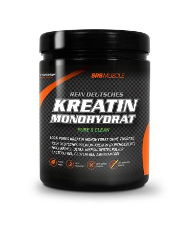 SRS Muscle - creatine monohydrate 500 g neutral |100% pure |Only purely German premium creatine (sifted) |100% vegan |German premium quality