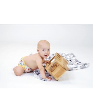 Petit Lulu Size 2 Prefold Diaper Pants - Washable & Waterproof Cloth Diapers for Babies (5-16 kg) - Colorful Hearts - Made in EU - Buy Online on GoSupps.com