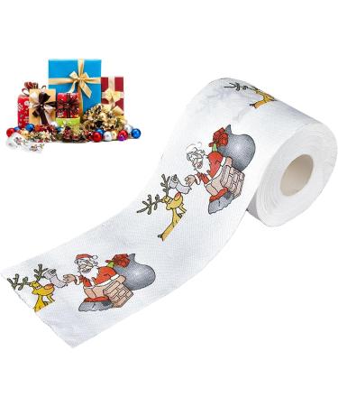 Christmas Toilet Paper | Innovative Santa Claus Reindeer Toilet Tissue | Highly Collectible Novelty Toilet Paper Funny Gag for Christmas Stocking Stuffers Party Favors Zukpumne - Buy Online on GoSupps.com