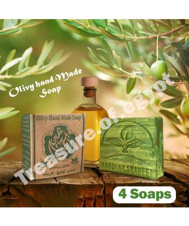 Buy 4X Nablus 100% Natural Green Olive Oil Soap | Handmade Glycerin for Hair & Skin - International Shipping Available - Buy Online on GoSupps.com