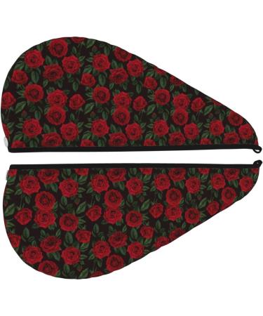 Ultra Plush Microfiber Hair Towel Wrap for Women | Ultra Absorbent Drying Cap for Curly Long & Thick Hair - Rose - Buy Online on GoSupps.com
