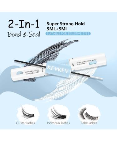 Lash Bond & Seal Cluster Glue 10ml - Waterproof Strong Hold for 72 Hrs - Mascara Wand Applicator - Non-Sticky Formula - Buy Online on GoSupps.com