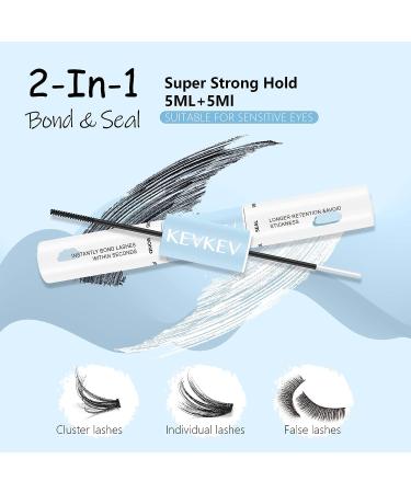 Lash Bond & Seal for Cluster Lash Glue - 72HR Strong Hold, Waterproof Formula - 10ml Black Bond & Seal - Buy Online on GoSupps.com