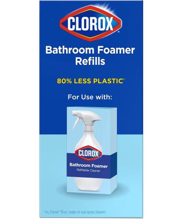 Clorox Bathroom Foamer Refill Cartridge - Fresh Scent 2-Pack for Reusable Spray Bottle | Eco-Friendly Household Essentials - Buy Online on GoSupps.com