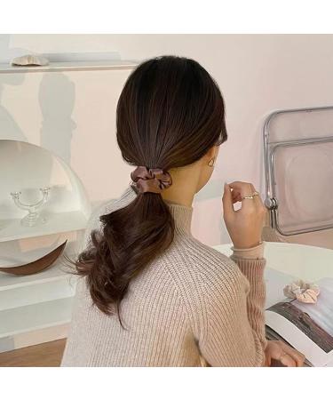 Satin Hair Scrunchies 6 Pack - Soft Elastic Ties for Big Ponytails in Color 1 - Buy Online on GoSupps.com
