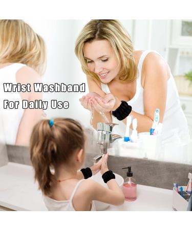 Microfiber Wrist Spa Wash Band - Absorbent Wristband for Women - Prevent Water Spills - Black - Buy Online on GoSupps.com