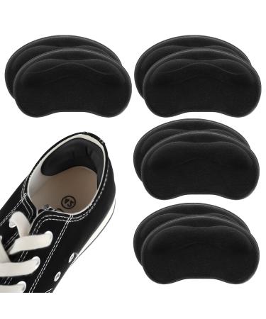 Sibba 4 pairs of heel pillows Self-adhesive heel pillow inserts for boots loose shoes to large anti-bubble shoe inserts heel protection reusable heel sauce for women and men black 4 pair black 4 pairs