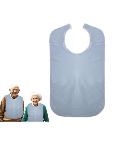 Cre9tive Bib for Adults Bib Bib Eating Apron Seniors Waterproof Blue