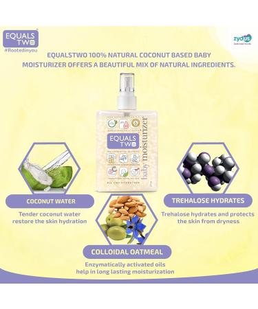 EQUALS_TWO Baby Moisturizer | 100% Natural All Day Hydration | Nourishes Skin | 200 ml | International Shipping Available - Buy Online on GoSupps.com