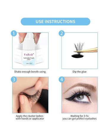 5ml Individual Lash Glue for DIY Cluster Lash Application | Fast Drying 3-5 Seconds | Long Lasting Adhesive for Extensions | 7-15 Days Wear Time - Buy Online on GoSupps.com