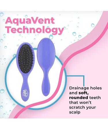 Wet Brush Thin Detangler Brush - Purple - Custom Care - Ultra-Soft IntelliFlex Bristles - Pain-Free Comb for All Hair Types - Men, Women, Boys, and Girls - Buy Online on GoSupps.com