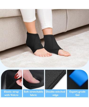 Helthrelife Heel Ice Pack for Pain Relief - Adjustable Gel Ankle Wrap for Plantar Fasciitis, Achilles Tendinitis, and Sports Injuries (Pack of 2) - Buy Online on GoSupps.com