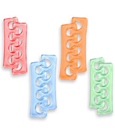 4pcs Toe Nail Separators Manicure Toe Separators Pedicure Toe Separators for Women Soft Silicone Toe Dividers DIY Tool Rewashable for Nail Art Finger Foot Care