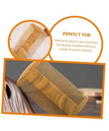 Frcolor 5-Set Green Sandalwood Beard Comb & Brush Portable Grooming Tool for Men | Perfect for Travel & Fur Care - Buy Online on GoSupps.com