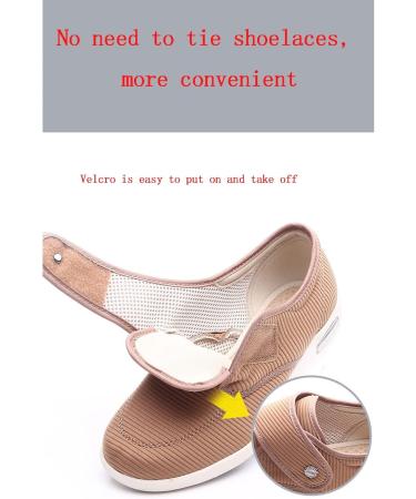 MisFun Diabetic Shoes for Men - Comfortable & Adjustable Swollen Feet Shoes (Blue) - Ideal for Men, Women, and Elderly with Diabetes - Buy Online on GoSupps.com
