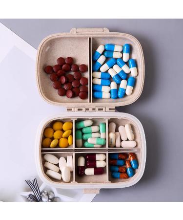 1Pack Daily Pill Organizer Box - Portable Travel Case & Compact Pill Holder for Medications - Stay Organized On-The-Go (Beige - Buy Online on GoSupps.com