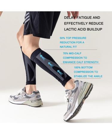 Calf Compression Sleeves for Men & Women - Pain Relief Support Leg Sleeves - Footless Socks for Running & Fitness - Medium Green - Buy Online on GoSupps.com