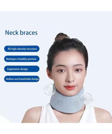 Cervical Neck Brace Adjustable Neck Collar Comfortable and Breathable | Neck Brace for Sleeping Cervical Neck Pillow Relieves Pressure in Spine for Work Travel - Buy Online on GoSupps.com