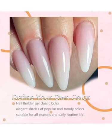 Nude Builder Gels Nail Kit 3 Colors Nail Extension Gel Kit for Nails 3Pcs*8g Nude Samlon Nude Light Nude UV/LED Building Strengthen Gel with Brush and 20Pcs Nail Forms for Nails Art - Buy Online on GoSupps.com