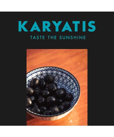Karyatis Spanish Black Pitted Olives In Brine 907g - Buy Online on GoSupps.com