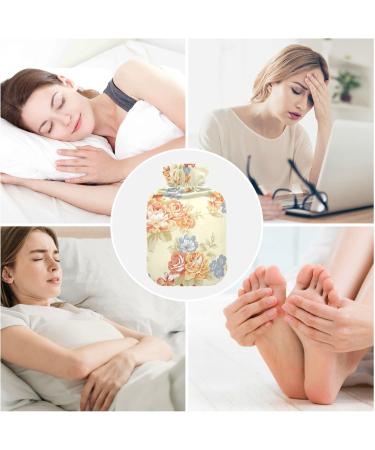 Mnsruu 2L Yellow Floral Hot Water Bottle | Perfect Gift for Women & Kids | Christmas Essentials - Buy Online on GoSupps.com