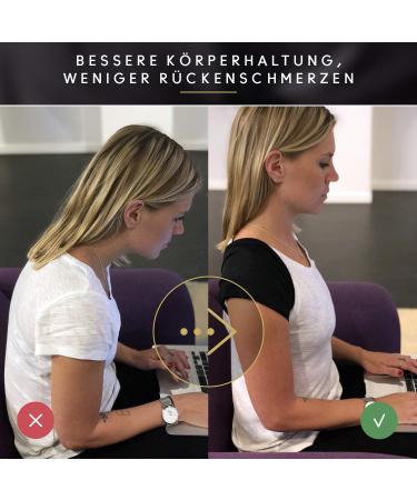 Swedish Posture Feminine Posture Corrector for Women | L-XL Black | Reduce Back Pain & Improve Posture - Buy Online on GoSupps.com