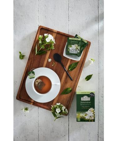 Ahmad Tea Jasmine Romance Green Tea with Jasmine Flowers - 20 Tea Bags (2g) - Ribbon Tea Bags - Pack of 1 - Buy Online on GoSupps.com