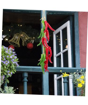 Alipis 2pcs String Simulated Chili Skewers Pepper Decor Simulation Fake Vegetable Props Red Chili - Buy Online on GoSupps.com