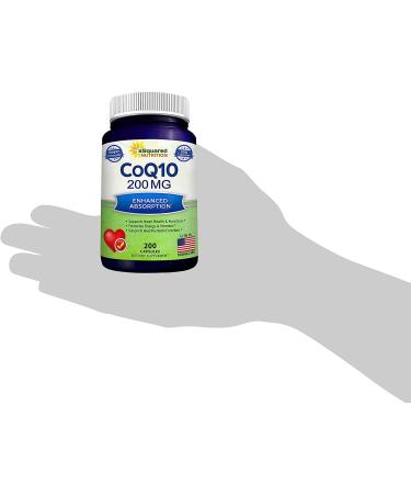 High Absorption CoQ10 200mg Capsules - Vegan Coenzyme Q10 Supplement for Extra Antioxidant Support - Buy Online on GoSupps.com