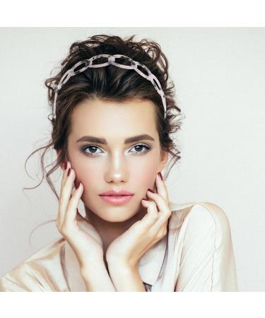 Mobestech French Tortoise Shell Headband Acetateh Hairband Non-slip Washing Face Hairband Shower Headband Hair Hoop Hair Accessories for Women Girls (Blue Tortoiseshell) - Buy Online on GoSupps.com