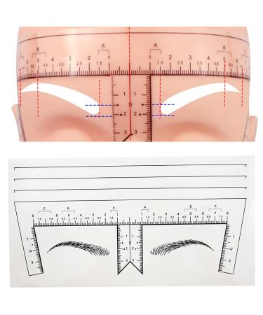 Guapa 50pcs/pack Eyebrow Ruler with Brow Shape Disposable Microblading Ruler Sticker Adhesive Brows Positioning Measure Tool