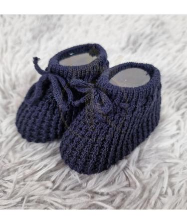 Royal Icon Baby Booties 0-3 Months - Warm & Safe Baby Slippers for Boys & Girls - Navy Newborn Boots Ri401 - Buy Online on GoSupps.com