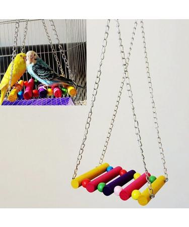 Vktech Bird Cage Hammock Swing Toy for Parrot, Parakeet, Budgie, Cockatiel - Hanging Toy Style A - Buy Online on GoSupps.com