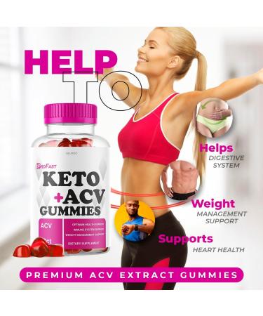 Pro Fast Keto Gummies with Apple Cider Vinegar - Weight Loss Aid - 60 Gummies - Buy Online on GoSupps.com