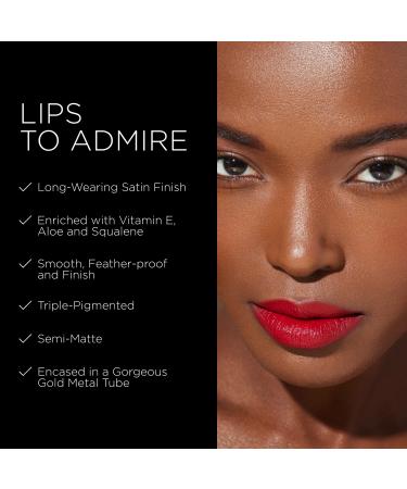BESAME Forever Red Lipstick - 1925 | Classic Long Lasting Color for All Skin Tones | Luxe Vintage Makeup with Vitamin E | Semi-Matte Satin Finish | Sensitive Skin Friendly - Buy Online on GoSupps.com