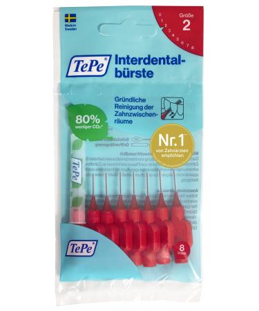 TePe Interdental Brushes Original Red 8 Brushes 0.5 mm 8 - Buy Online on GoSupps.com