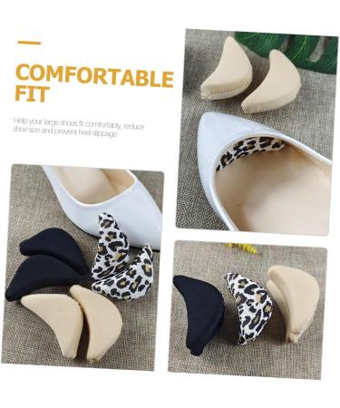 6 Pairs Sponge Toe Plug Inserts - Shoe Fillers for Loose Shoes - Leopard Print Half Pad for Perfect Fit - Buy Online on GoSupps.com