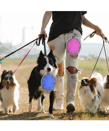 Portable Foldable Dog Bowl - 2 Pack 1000ml for Travel & Hiking | Blue & Purple - Ideal Pet Feeder - Buy Online on GoSupps.com