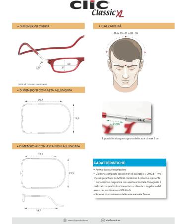 Buy CliC Eyewear Men's XL Reading Glasses - Flexible Magnetic Polycarbonate Presbyopia Glasses - Best for Comfort & Style - Buy Online on GoSupps.com