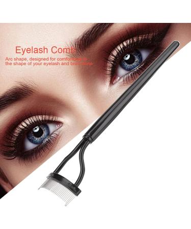 Natudeco Eyelash Comb Eyelash Comb Separator Stainless Steel Curved Design Steel Needle Eyelash Comb for Easy Smoothen Eyelashes - Buy Online on GoSupps.com
