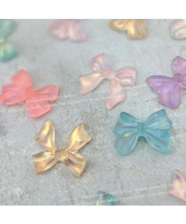 Simple Bowknot 3D Resin Ribbon Bows Manicures Accessories Supplies Resin Bows Decorations - Buy Online on GoSupps.com
