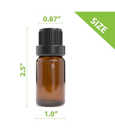Refillable Empty Amber Glass Bottles for Essential Oils - 12 Pack with Dropper and Cap - DIY Aromatherapy Kit - Buy Online on GoSupps.com