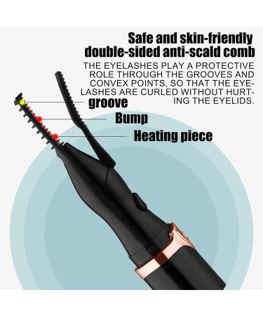 Electric Eyelash Curler Rechargeable Eyelash Curler Portable Makeup Electric Eyelash Curling Heated Eyelash Curler Heated Spoolies Eyelas Rechargeable Heated Eyelash Curler Black - Buy Online on GoSupps.com