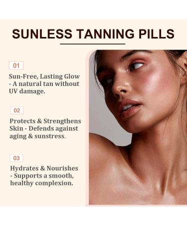 Carotenoid Tanning Blend for a Natural Glow - Tan Pills for Men and Women Healthy Tan Golden Glow Sunless Tanning Capsules with Beta Carotene & Astaxanthin & Lycopene (60 Capsules) - Buy Online on GoSupps.com